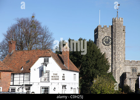 Village de Chilham dans le Kent, UK Banque D'Images