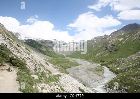 Isère près de Le Fornet, Val d'Isère Savoie Tarentaise France Banque D'Images