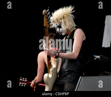 Billy Lunn et Charlotte Cooper Des métros Download Festival 2008 - Première journée à Donington Park, Angleterre - Derbyshire Banque D'Images