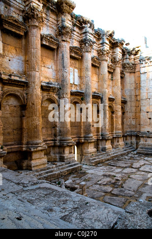 Temple de Bacchus , site archéologique de Baalbek, UNESCO World Heritage Site. La vallée de la Bekaa. Le Liban. Banque D'Images