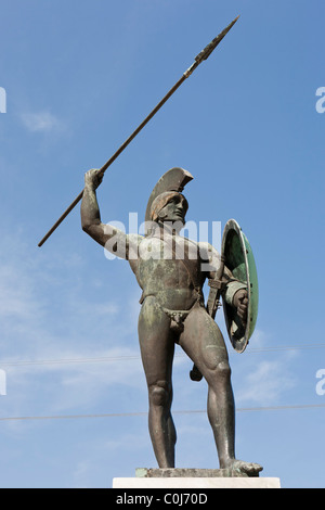 Leonidas monument au champ de bataille des Thermopyles, Grèce, Europe Banque D'Images