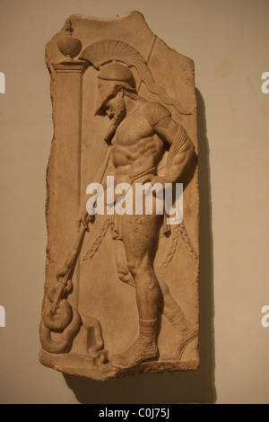 En relief d'un guerrier. Romain, 1er siècle avant J.-C. à partir de Rhodes Banque D'Images