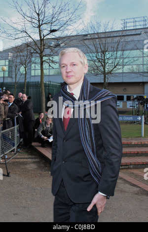 ' Wikileaks Julian Assange a remis son "défaite" Banque D'Images