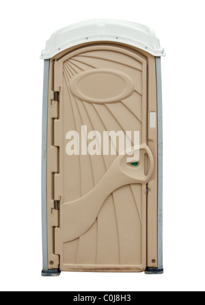 Toilettes portables isolé sur fond blanc avec clipping path Banque D'Images