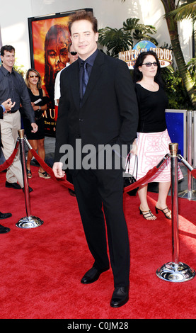 Brendan Fraser Los Angeles Premiere de 'La momie : la tombe de l'Empereur Dragon" au Gibson Amphitheatre, Universal City Banque D'Images