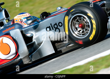 Jenson Button (Grande-Bretagne), McLaren-Mercedes MP4-26, la formule 1 séances d'essai près de Barcelone en février 2011. Banque D'Images