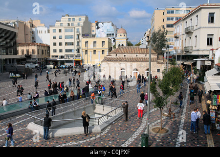 Grèce Athènes ATTIQUE VUE DE LA PLACE MONASTIRAKI Banque D'Images