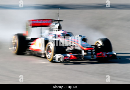 Jenson Button (Grande-Bretagne), McLaren-Mercedes MP4-26, la formule 1 séances d'essai près de Barcelone en février 2011. Banque D'Images