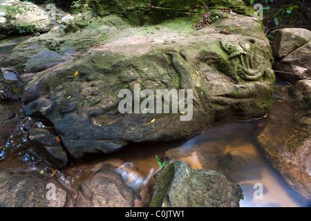 De la Rivière aux Mille Lingas un, Kbal Spean, près de Angkor, Chère Parc National Kulen. Siem Reap Cambodge, Indochine, Asie du sud-est Banque D'Images