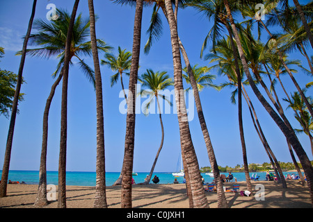 Anaehoomalu Bay, Kohala Coast, Île d'Hawaï Banque D'Images