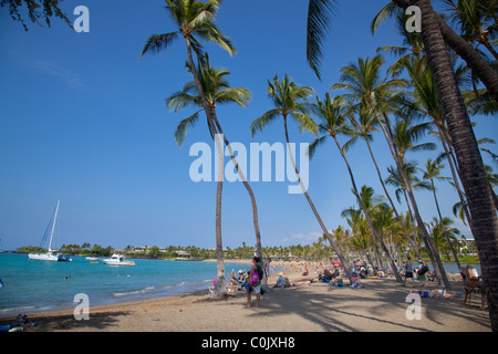 Anaehoomalu Bay, Kohala Coast, Île d'Hawaï Banque D'Images