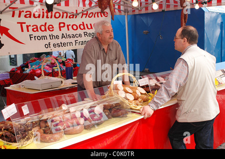 Les agriculteurs/ Garden Market sur Fargate Sheffield City Centre Banque D'Images