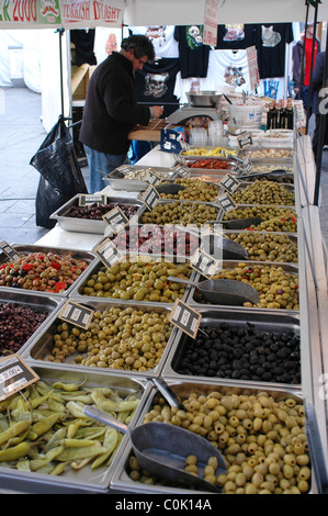 Les agriculteurs/ Garden Market sur Fargate Sheffield City Centre Banque D'Images