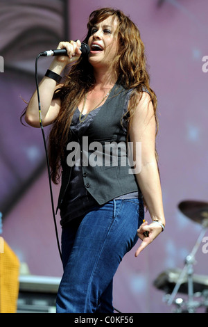 Alanis Morissette V2008 festival à Hylands Park - Jour 1 Chelmsford, Angleterre - 16.08.08 Banque D'Images