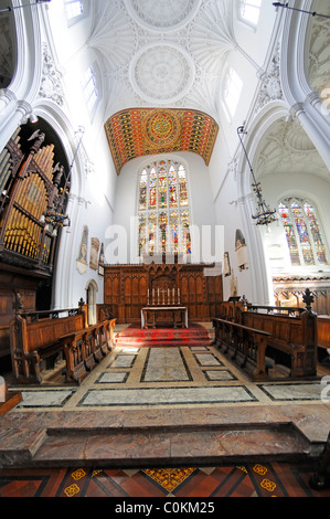 Londres, Angleterre, Royaume-Uni. Eglise St Mary Aldermary (Sir Christopher Wren, 1679-1704) sur Watling Street. L'intérieur. Banque D'Images