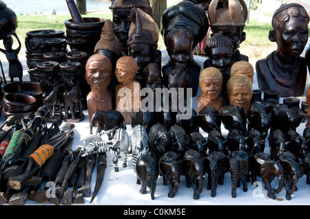 En bois sculpté, souvenirs d'Afrique, Afrique du Sud Banque D'Images