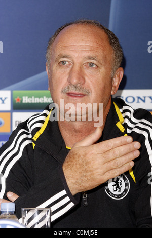 Luiz Felipe Scolari, Chelsea conférence de presse à Stamford Bridge avant le match contre Bordeaux Londres, Angleterre - 15.09.08 Banque D'Images