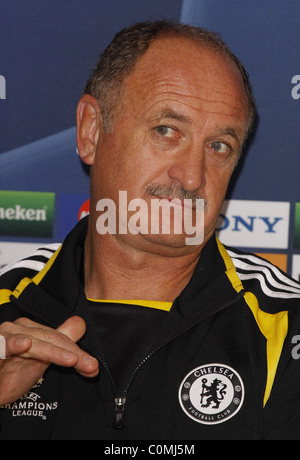 Luiz Felipe Scolari, Chelsea conférence de presse à Stamford Bridge avant le match contre Bordeaux Londres, Angleterre - 15.09.08 Banque D'Images