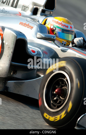 Lewis Hamilton (Grande-Bretagne), McLaren-Mercedes MP4-26, la formule 1 séances d'essai près de Barcelone en février 2011. Banque D'Images