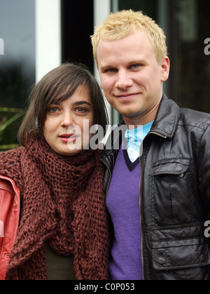 Maja Schoene, Robert Stadlober à un photocall pour le film 'Zarte Parasiten' Cologne, Allemagne - 15.10.08 Banque D'Images