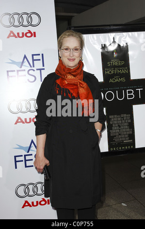 Meryl Streep le festival du film de la soirée d'ouverture première de 'Doubt' tenue à l'Arclight - Arrivées Los Angeles, Californie - 30.10.09 Banque D'Images