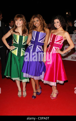 Claudine, Lauren et Lola, le cast de Britannia High National Television Awards 2008 s'est tenue au Royal Albert Hall - Arrivées Banque D'Images