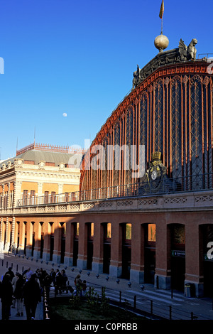 Puerta de la gare d'Atocha à Madrid. Banque D'Images