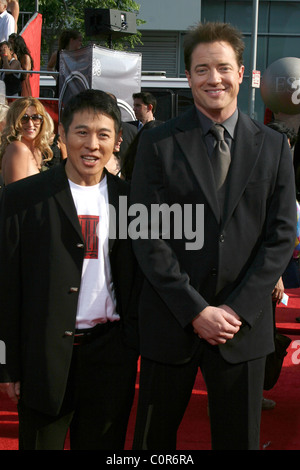 Jet Li et Brendan Fraser l'ESPY awards 2008 qui a eu lieu lors de la Nokia Theatre de Los Angeles, Californie - 16.07.08 Banque D'Images