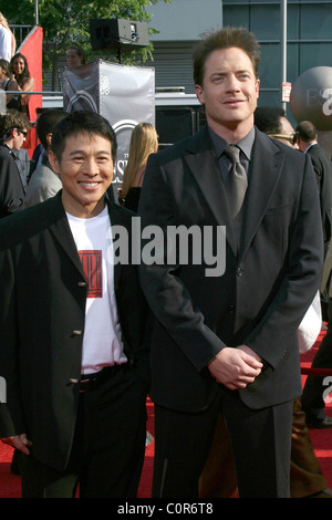 Jet Li et Brendan Fraser l'ESPY awards 2008 qui a eu lieu lors de la Nokia Theatre de Los Angeles, Californie - 16.07.08 Banque D'Images