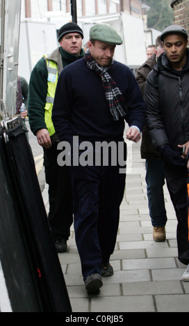 Guy Ritchie sur le plateau de son nouveau film Sherlock Holmes' sortira en 2009 Londres, Angleterre - 16.12.08 Banque D'Images