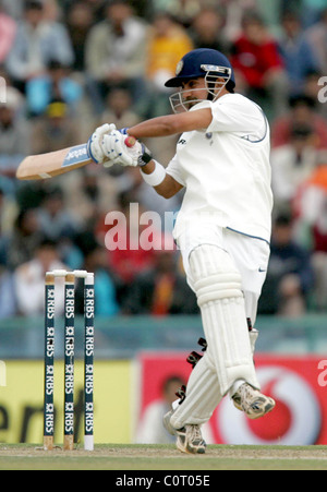 Gautam Gambhir le premier jour de la deuxième Inde v Angleterre deuxième test match de cricket, Mohali Inde - 19.12.08 Banque D'Images