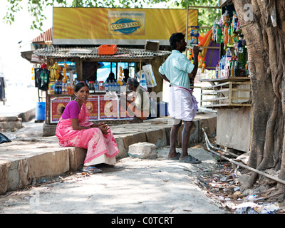 La vie de rue à fort Cochin, Kerala, Inde Banque D'Images