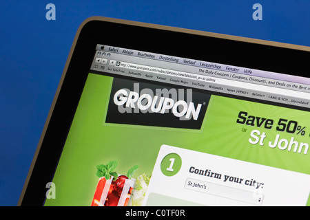 Le site web de Groupon vous propose les meilleures offres dans les villes à travers le monde Banque D'Images