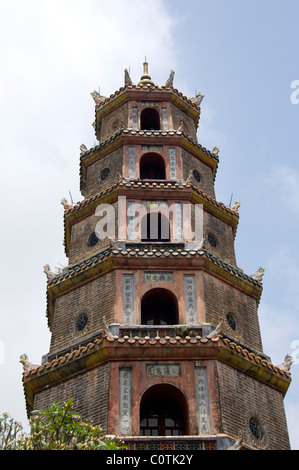 L'Asie, Vietnam, Da Nang.Ancienne capitale impériale de Hue. La pagode de Thien Mu. Banque D'Images