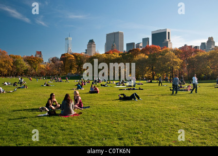 Sheep Meadow, Central Park, Novembre 2010 Banque D'Images