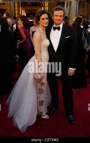 COLIN FIRTH LIVIA GIUGGIOLI 83E ACADEMY AWARDS RED CARPET ARRIVANTS KODAK THEATRE HOLLYWOOD USA 27 Février 2011 Banque D'Images