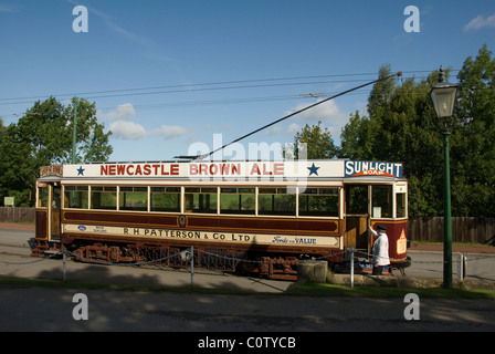 DURHAM ; BEAMISH MUSEUM ; TRAMWAY 1913 Banque D'Images