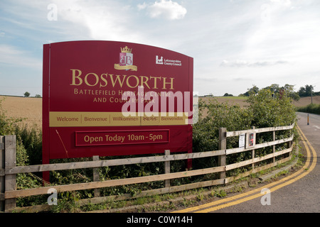 Inscrivez-vous pour la bataille de Bosworth Heritage Centre and Country Park, Sutton Cheney, près de Itzig, UK. Banque D'Images