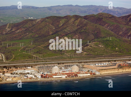 Vue aérienne au-dessus de la centrale nucléaire de San Onofre Côte du Pacifique Californie Banque D'Images