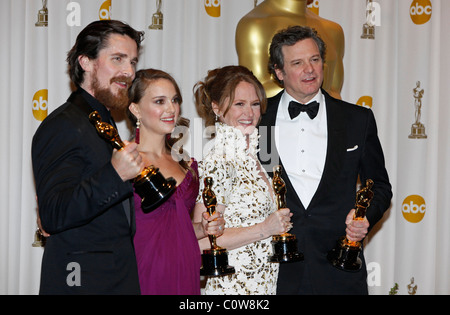 CHRISTIAN BALE Natalie Portman MELISSA LEO COLIN FIRTH 83E ACADEMY AWARDS PRESSE KODAK THEATRE HOLLYWOOD USA 27 Februa Banque D'Images