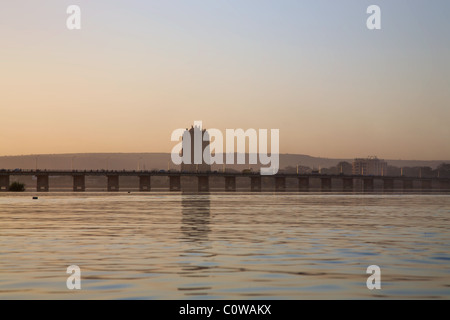 Atmosphère romantique au fleuve Niger à Bamako - Mali. Banque D'Images
