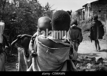 Minorité ethnique twa, le nord du Burundi, l'Afrique centrale. Banque D'Images