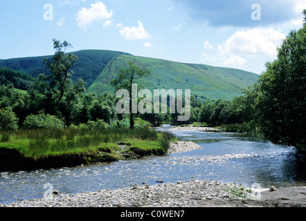 Rivière Irfon, Abergwesyn, Powis, Powys Pays de Galles Welsh rivers valley paysage paysage de vallées UK Banque D'Images