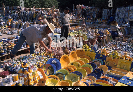 Markt à Houmt Souk, poterie, Djerba, Tunisie Banque D'Images