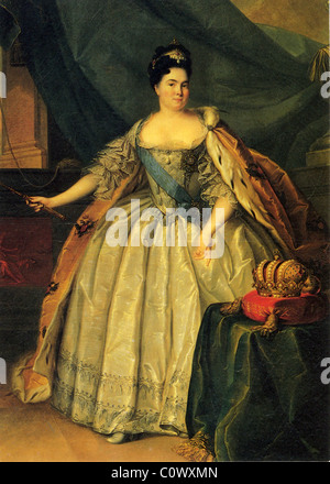 CATHERINE I DE RUSSIE (1684-1727) Impératrice et autocrate de toutes les Russies peint quelque 1717 Banque D'Images