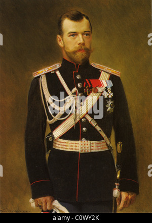 Nicolas II (1868-1918), dernier empereur de Russie Banque D'Images