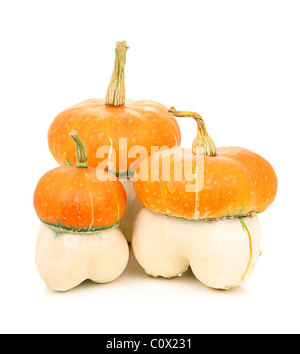 Légumes courges mûres isolated on White Banque D'Images