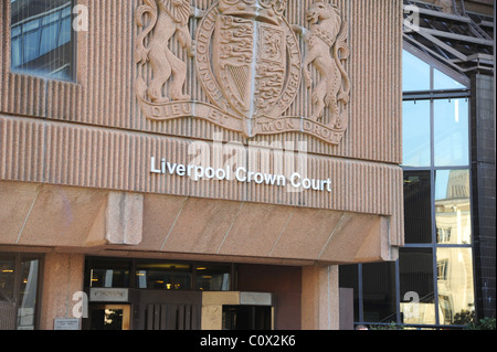 Liverpool le Tribunal de la Couronne, la reine Elizabeth II Palais de justice, Liverpool, Royaume-Uni Banque D'Images