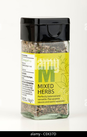 Pot de fines herbes Herbes de Tesco Banque D'Images