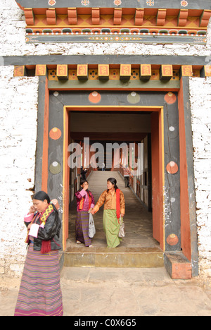 Zone de passage à Punakha Dzong, Punakha, Bhoutan Banque D'Images